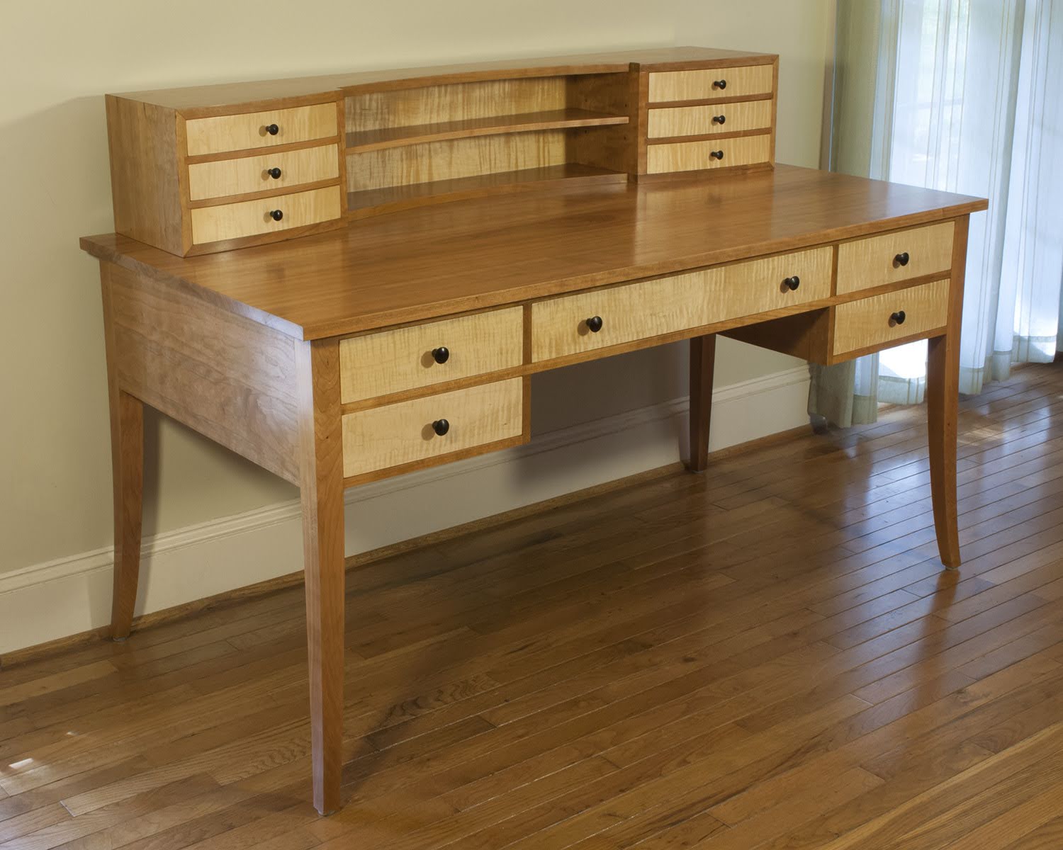 Custom modern cherry desk design