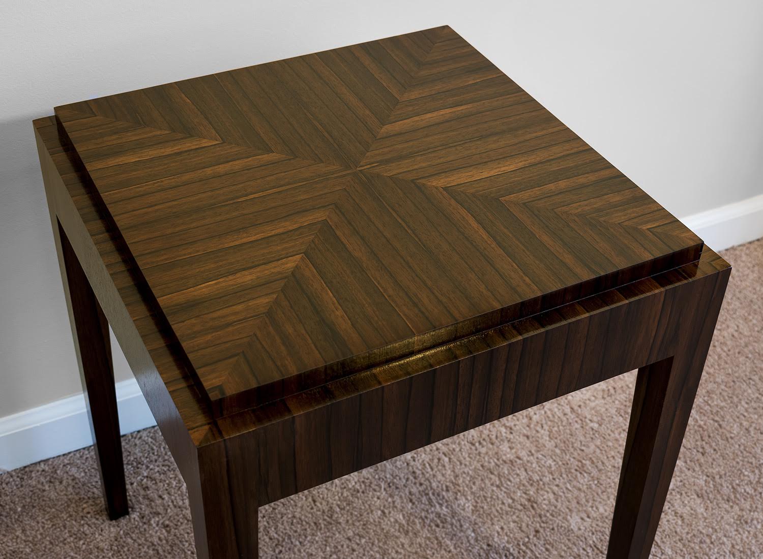 Macassar ebony art deco end table