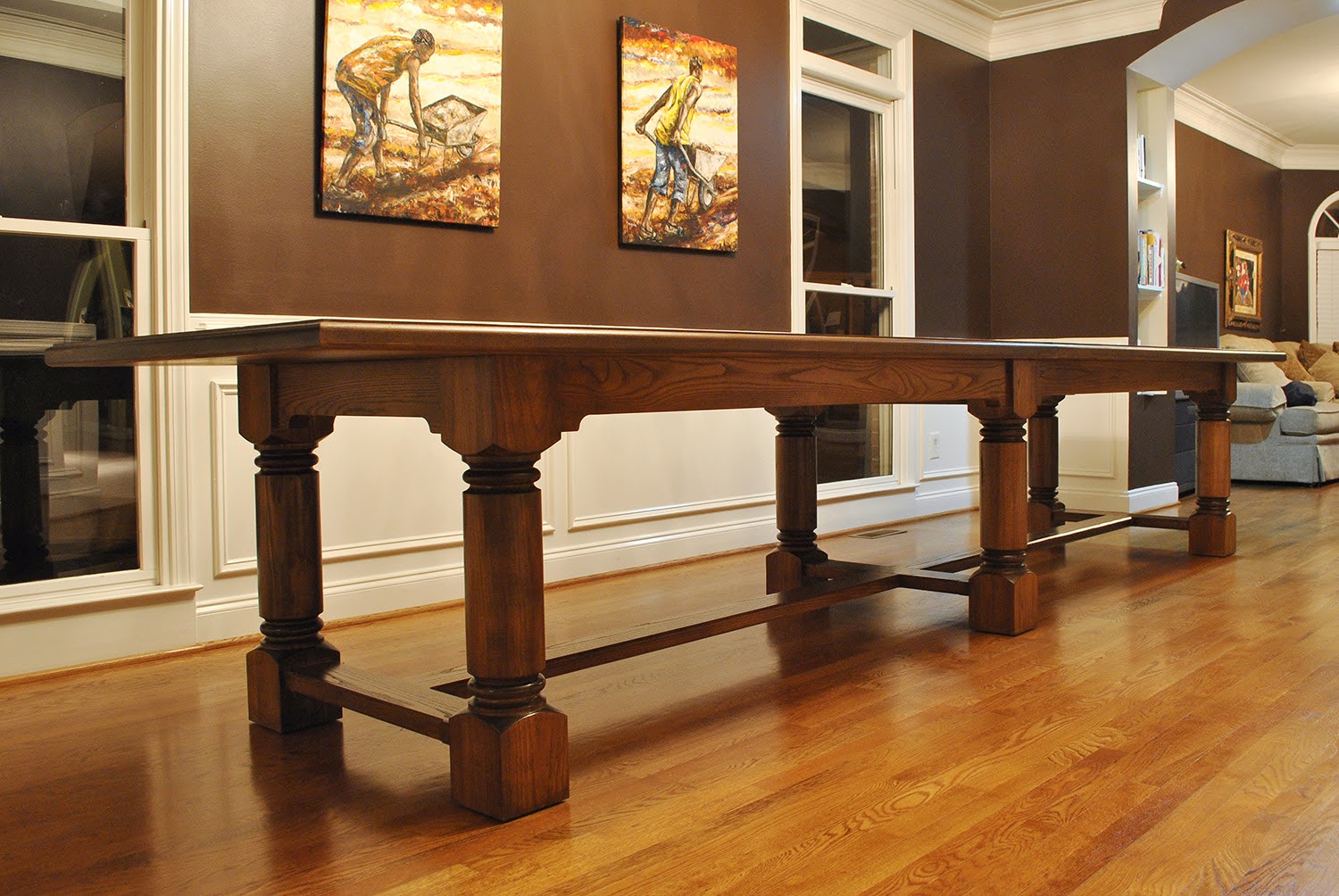 Traditional large dining table