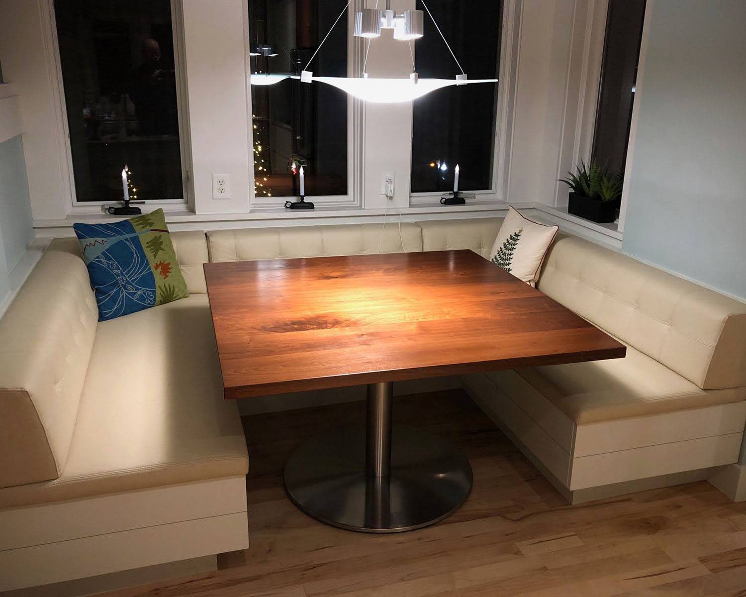 Solid walnut dining tabletop
